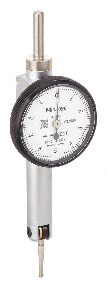 Mitutoyo 513-504T, .0001 X .010 Pocket Test Indicator Set, 0-5-0
