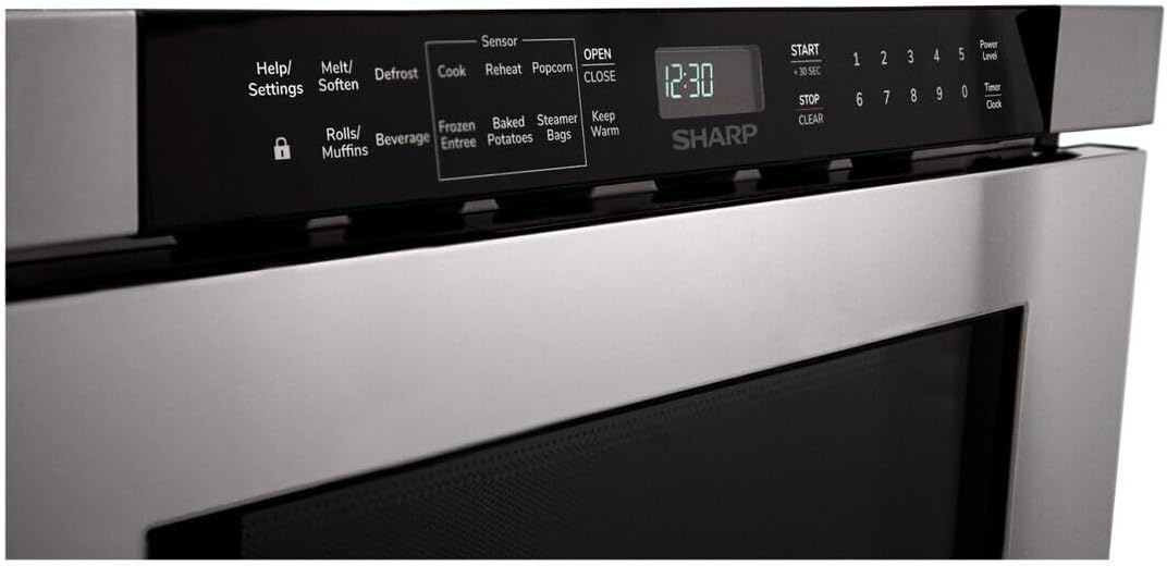 SHARP SMD2440JS 24 in. 1.2 cu. ft. Built-In Stainless Steel Microwave Drawer Oven