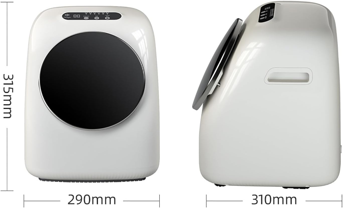 Mini Automatic Washing Machine, 2L Underwear Washer with Spin Dryer, Compact Small Portable Laundry Machine with Touch Panel, Stainless Steel Inner Barrel, 7 Washing and Care Modes