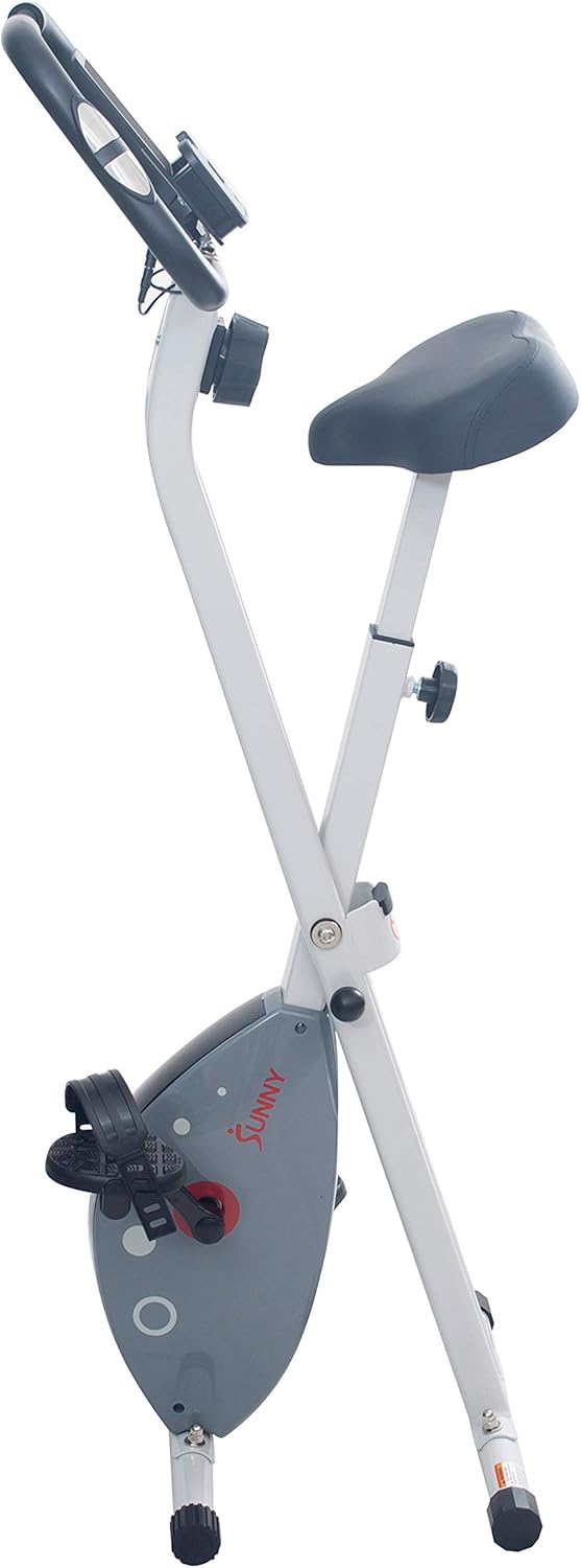 Sunny Health & Fitness Magnetic Foldable Exercise Bike - SF-B2989, grey