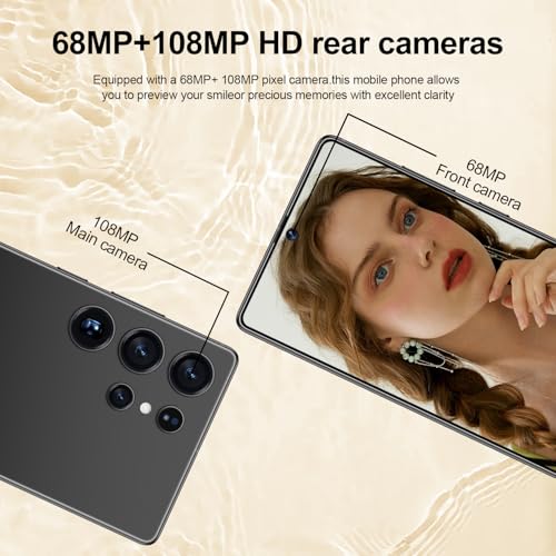 I25 Ultra Unlocked Android Phone 6.99" AMOLED 7000mAh Long-Lasting | Snapdragon 8 Gen3 | 8GB RAM+256GB | 68MP+108MP Pro Camera | Face Unlock + Stylus | Android 14 System (Blue)