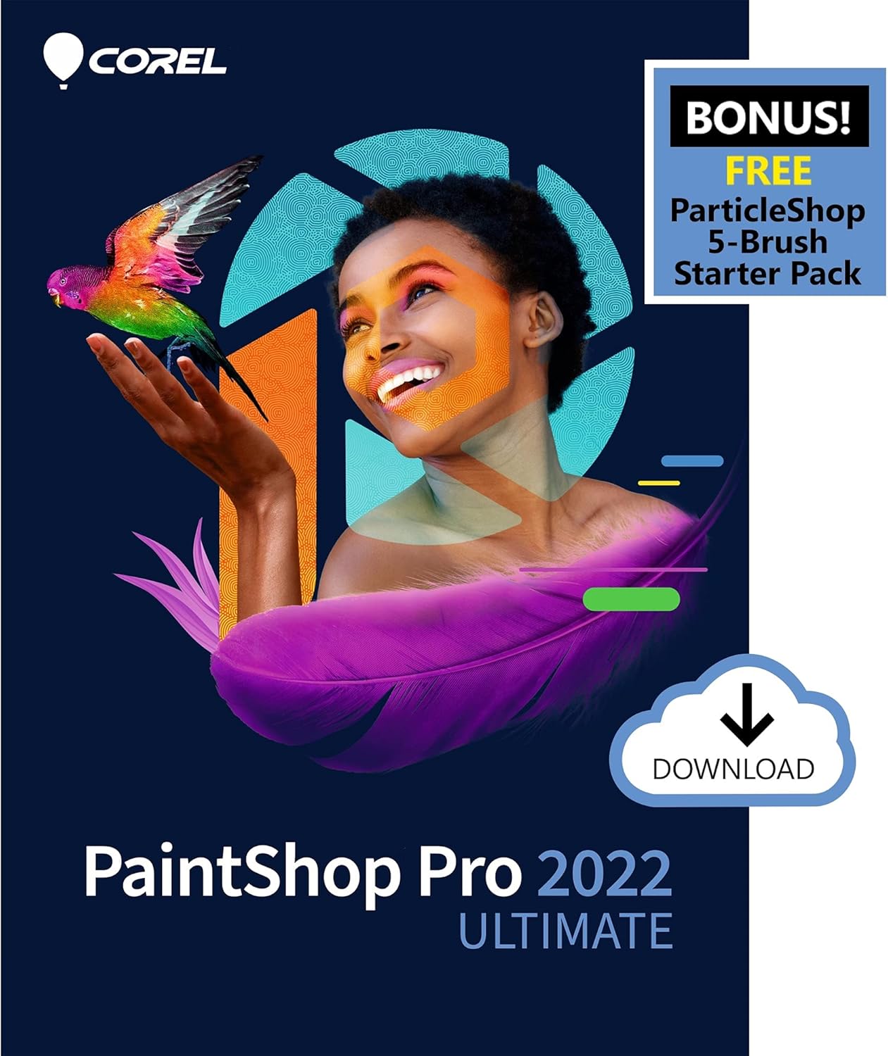 Corel PaintShop Pro 2022 Ultimate | Photo Editing & Graphic Design Software + Creative Bundle | Amazon Exclusive ParticleShop Starter Pack [PC Download] Pack of 2