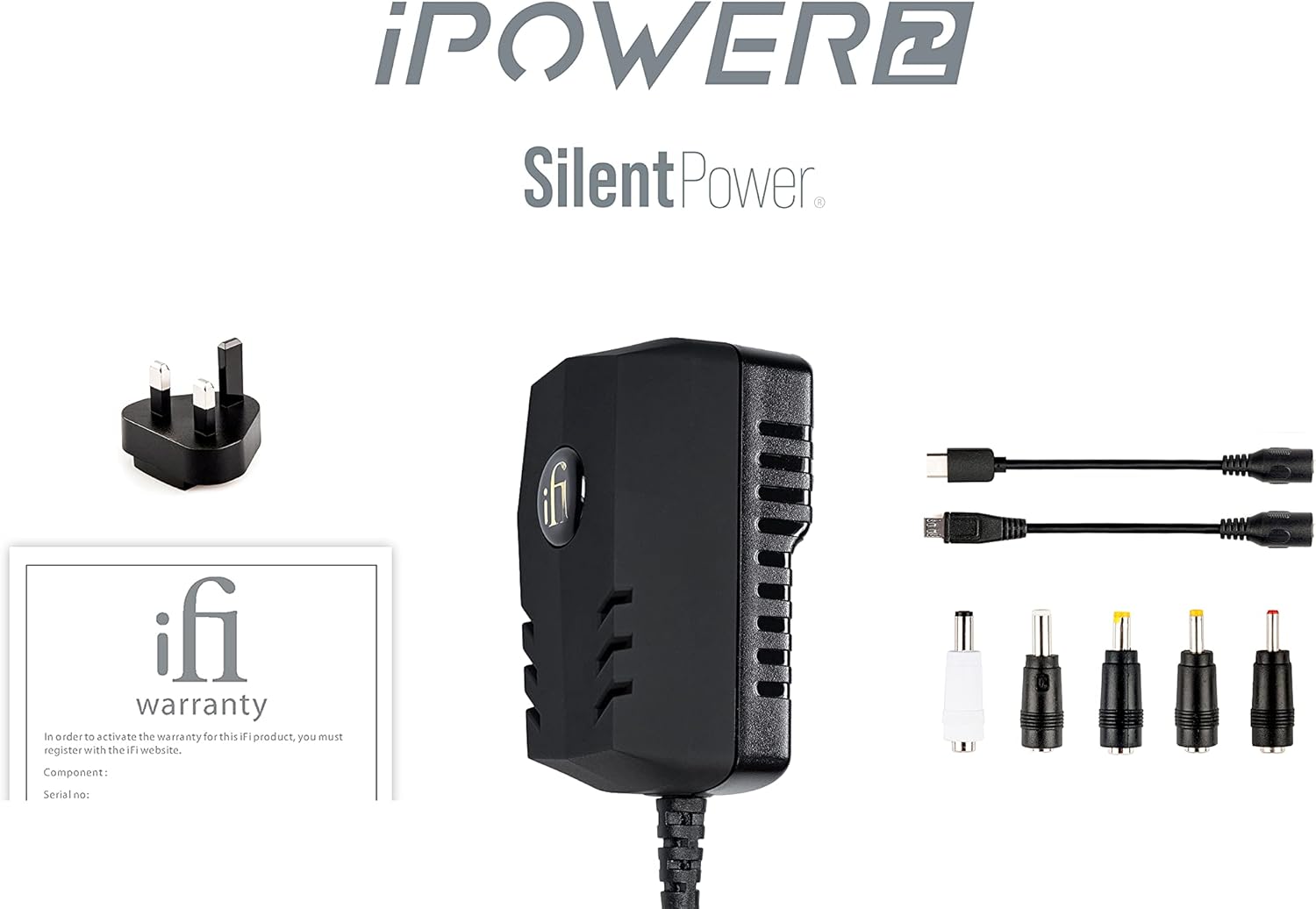 iFi SilentPower iPower2 - Low Noise DC Power Supply - Upgrade Your Audio / Video / Electronics (15V / 1.2A) Pack of 2