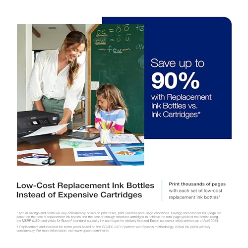 Epson EcoTank ET-2850 Wireless Color All-in-One Cartridge-Free Supertank Printer with Scan, Copy and Auto 2-sided Printing - White (Renewed)