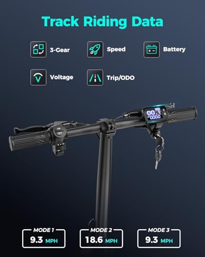 Jasion JS3/PRO Electric Scooter with Seat, 650/850W Peak Motor Electric Scooter Adults, 20/25Miles Ranges Sports Scooter for Adults, 20/25MPH Max Speed, Foldable E-Scooter for Pets, Disc Brakes