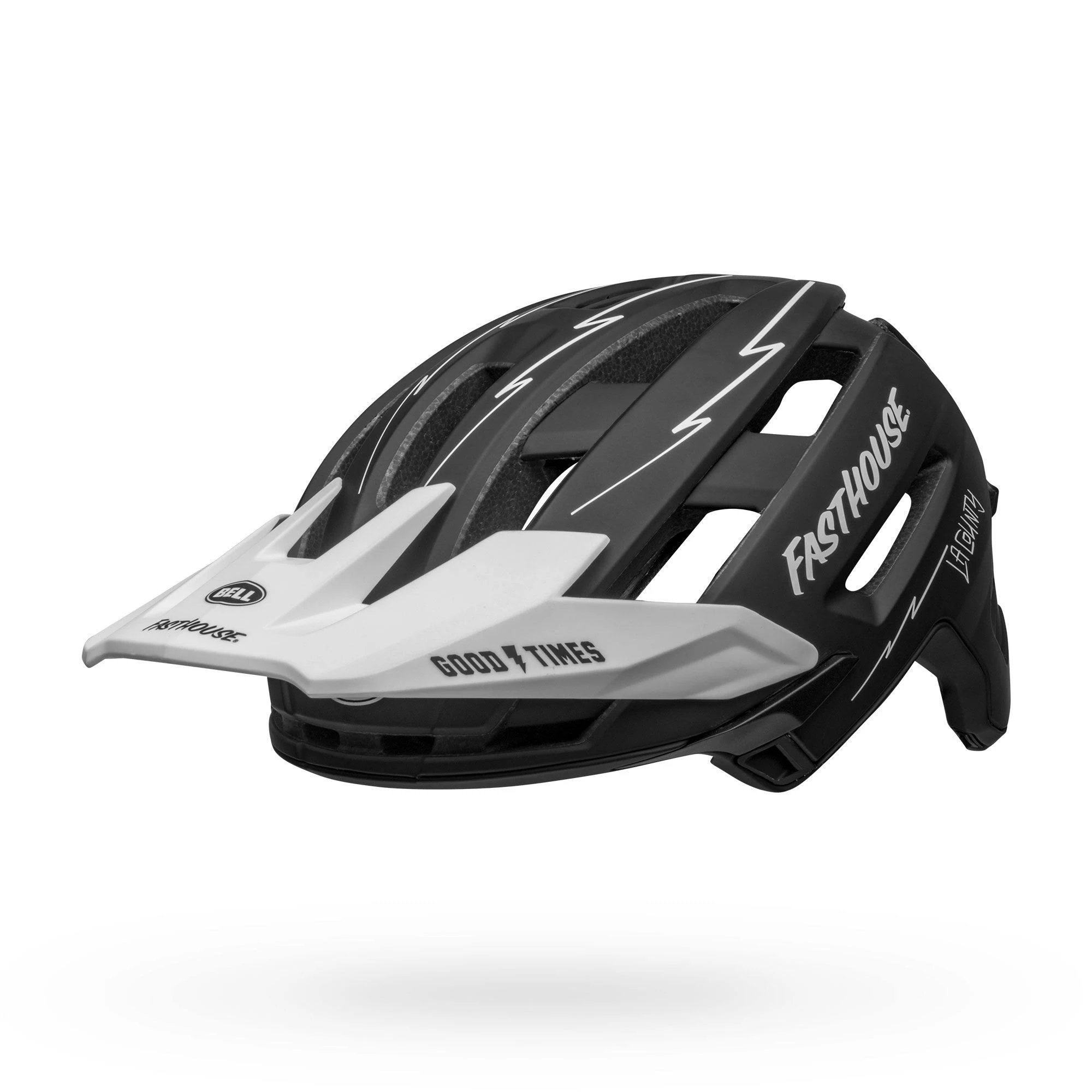 Bell Super Air R MIPS Helmet Medium Matte Black/White Fasthouse