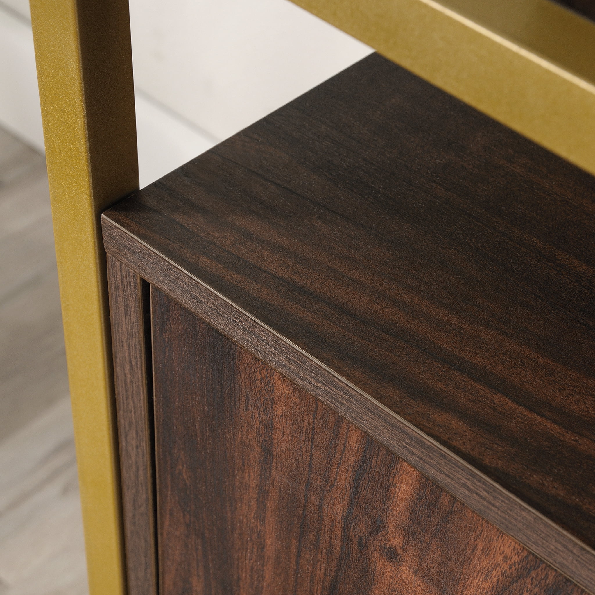 Sauder Harper Heights TV Stand For TVs up to 55", Rich Walnut Finish