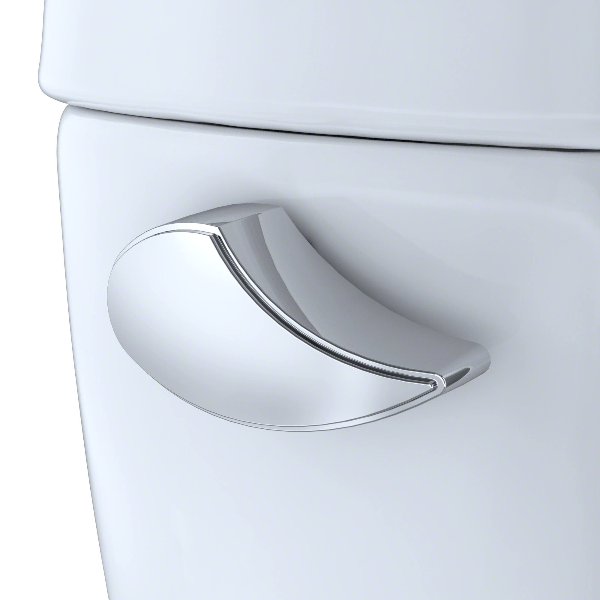 Toto Drake Two-Piece Elongated 1.6 GPF ADA Compliant Toilet with Right-Hand Trip Lever CST744SLR#01 Cotton White
