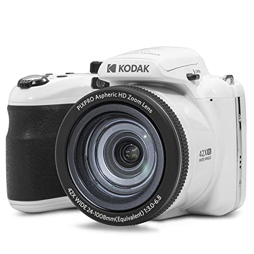 KODAK PIXPRO AZ425-RD 20MP Digital Camera 42X Optical Zoom 24mm Wide Angle 1080P Full HD Video Optical Image Stabilization Li-Ion Battery 3" LCD Vlogging Camera (Red)