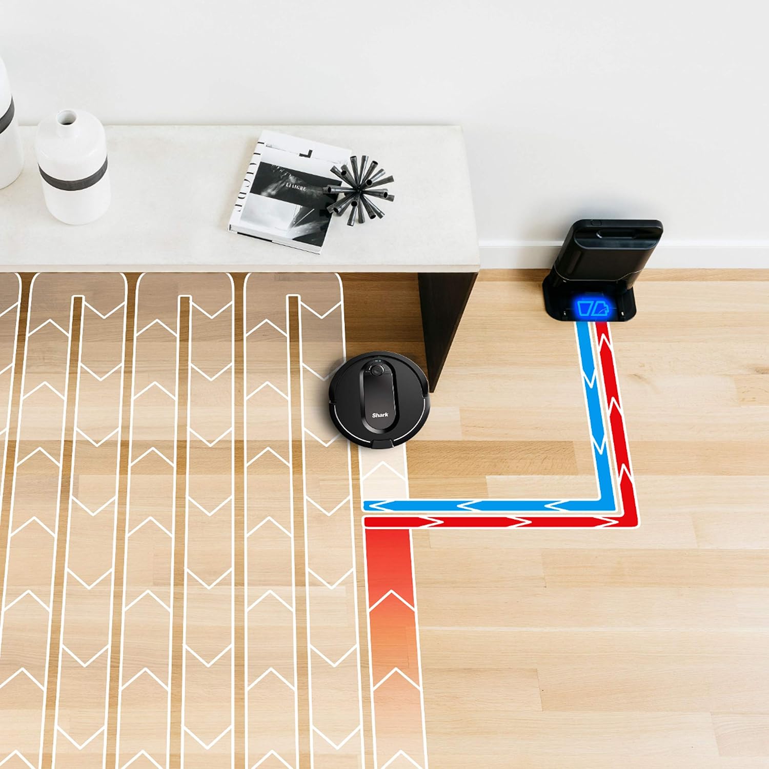Shark UR1005AE IQ Robot Vacuum Cleaner with Self-Empty Base (Black) - Renewed