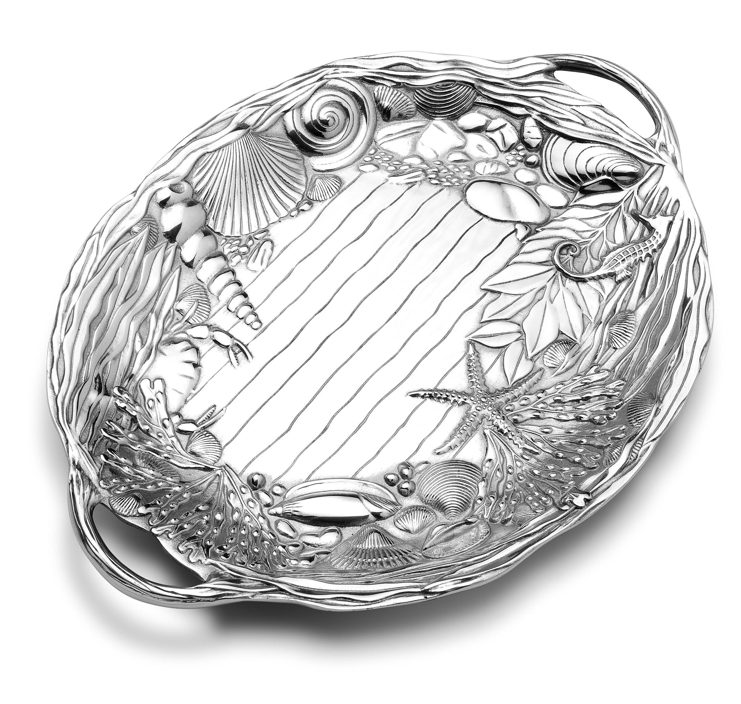 Wilton Armetale Sea Life Oval Tray with Handles
