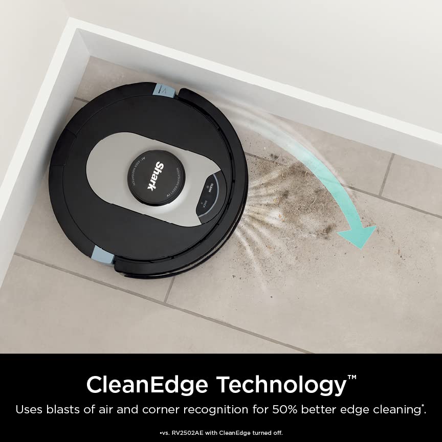 Shark AV752 ION Robot Vacuum, Tri-Brush System, Wifi Connected, 120 Min Runtime, Works with Alexa, Multi Surface Cleaning, White