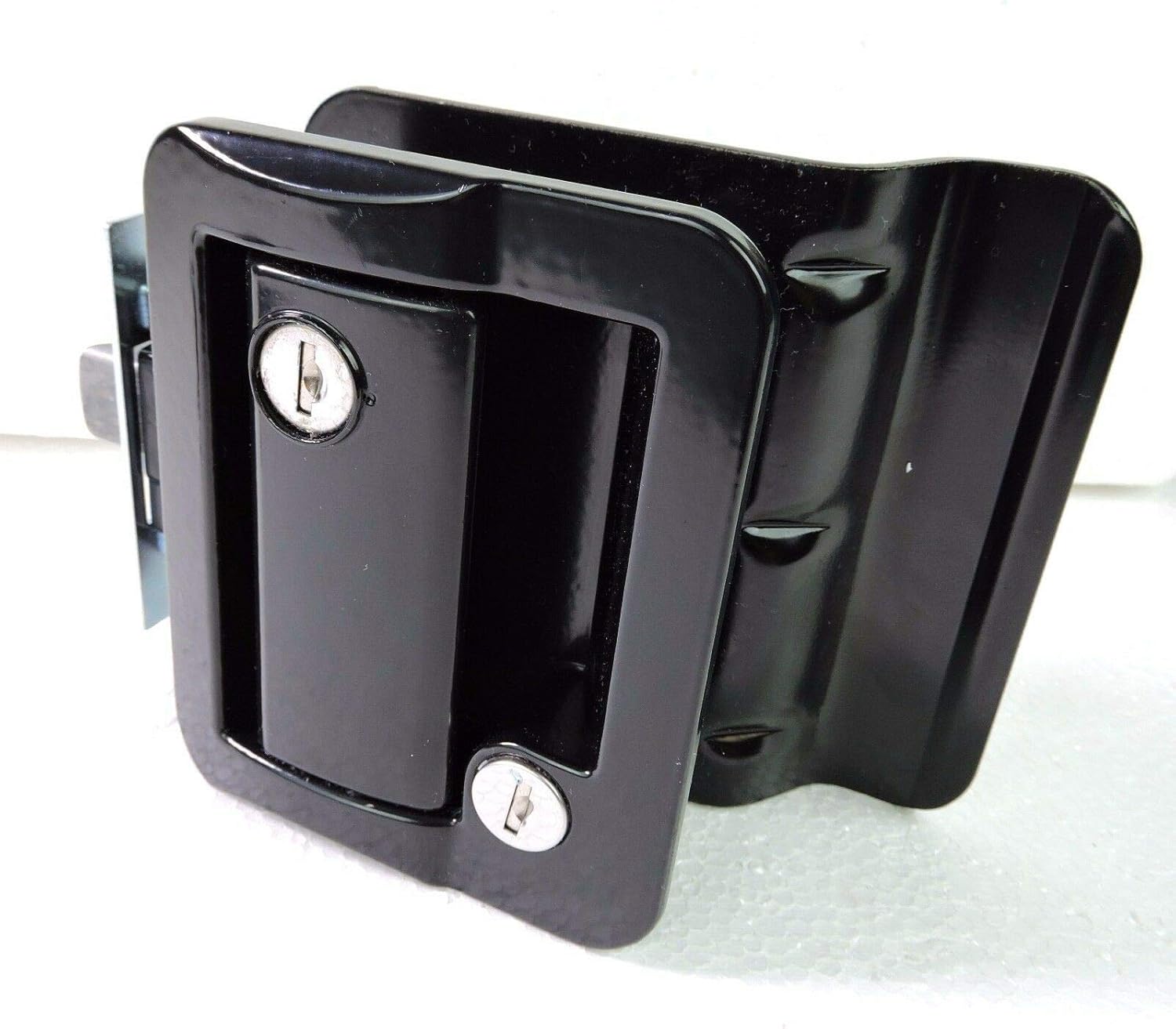 Universal Entry Door Locks Latch Knob Deadbolt for RV Travel Trailers Black New Paddle Entry Door Lock Handle Deadbolt RV Travel Trailers + 2 Keys Universal Entry Door Locks Latch Pack of 2