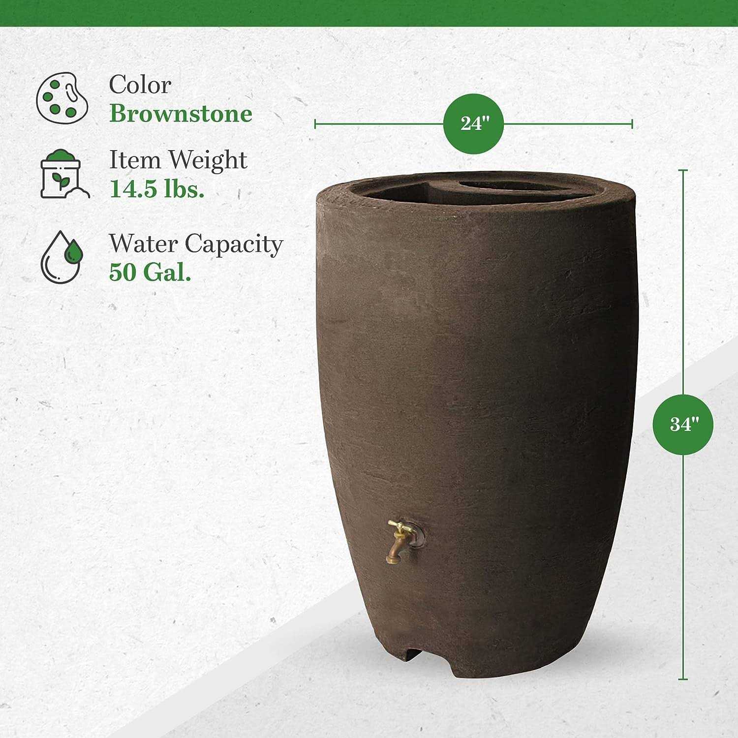 Algreen Athena Rain Barrel - Shop Hardware Tools Online Store
