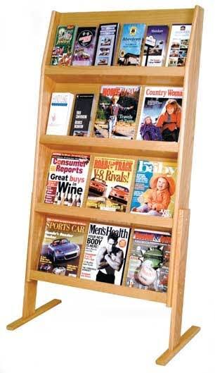 Wooden Mallet Medium Oak 12 Pocket Literature Display