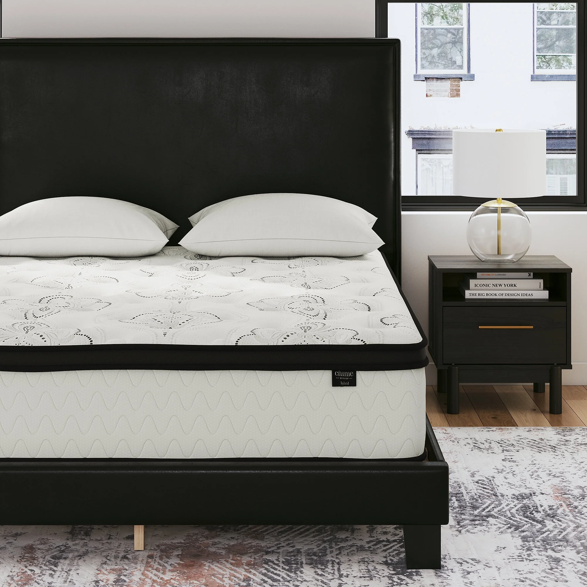 Signature Design by Ashley  Chime 10 Inch Hybrid Full Mattress in a Box  White