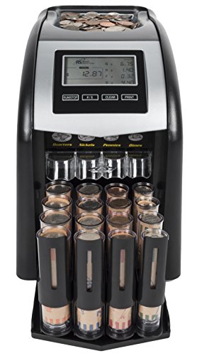 Royal Sovereign 4 Row Electric Coin Counter With Patented Anti-Jam Technology & Digital Counting Display
