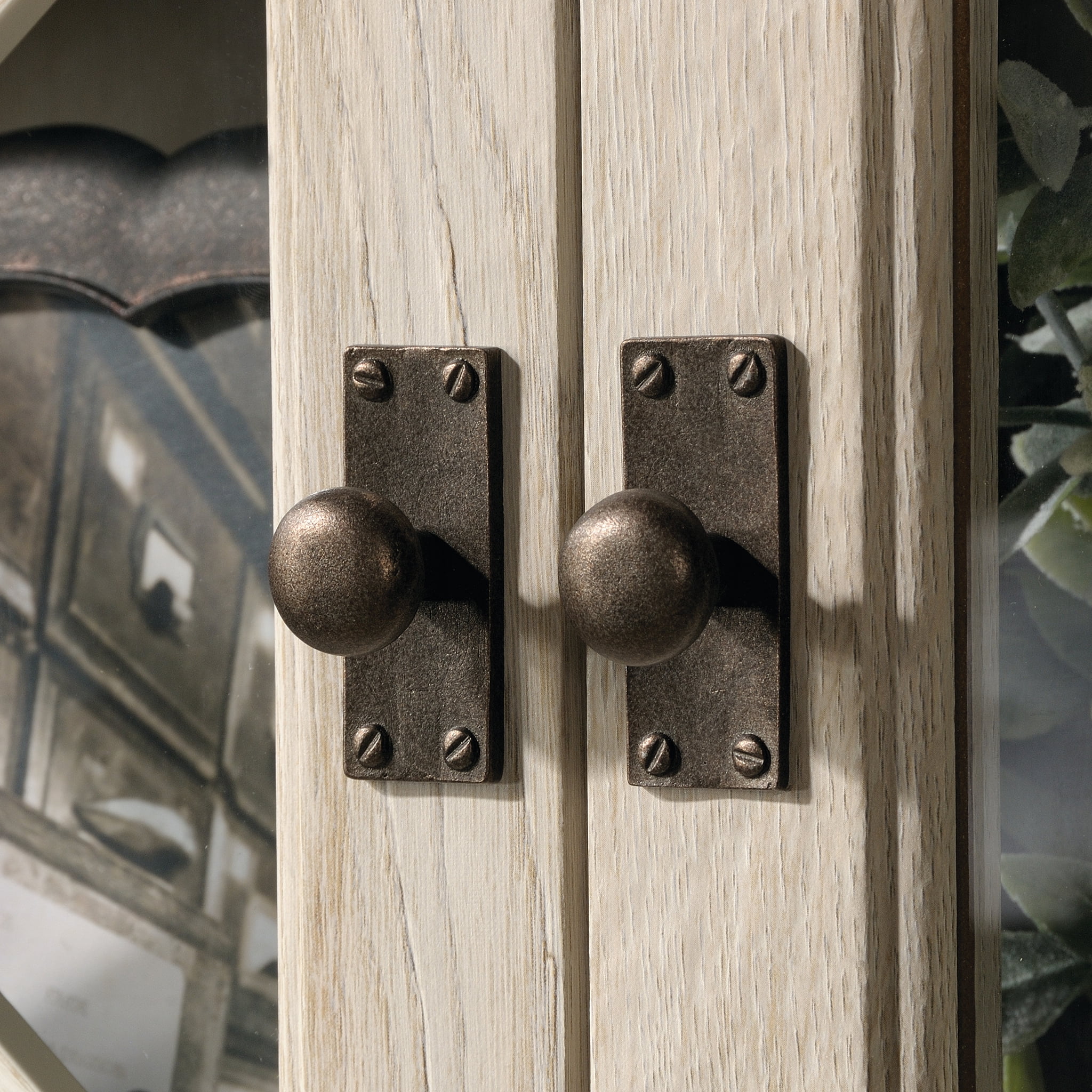 Sauder Costa Hutch, Chalked Chestnut Finish