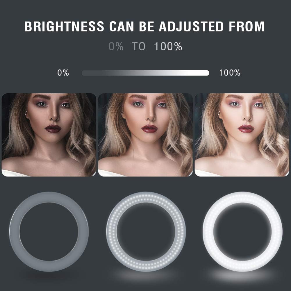RGB Ring Light 18 inch with Tripod Stand (2700-7000K) for Phone Camera iPad Selfie Live Stream YouTube TikTok Video Shooting Best Lighting Atmosphere Ringlight