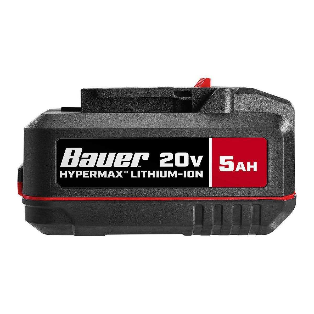 Bauer Tools 1907c-b 20V Hypermax Lithium 5.0 Amp Hour High Capacity Battery - Shop Hardware Tools Online Store