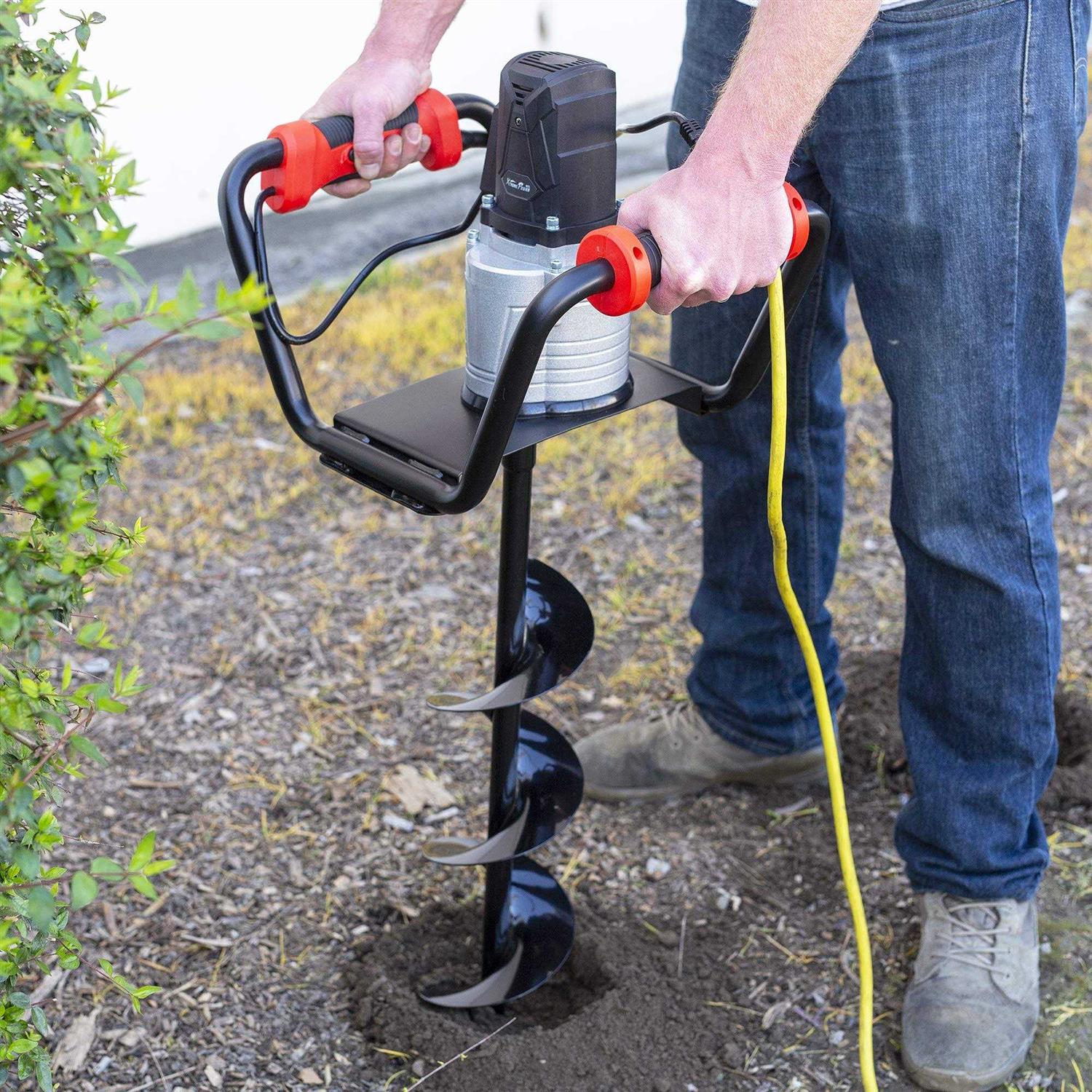 XtremepowerUS 1500W Electric Post Hole Digger Soil Digging Fence Post Plant With 6 Digging Auger Bit Set - Shop Hardware Tools Online Store