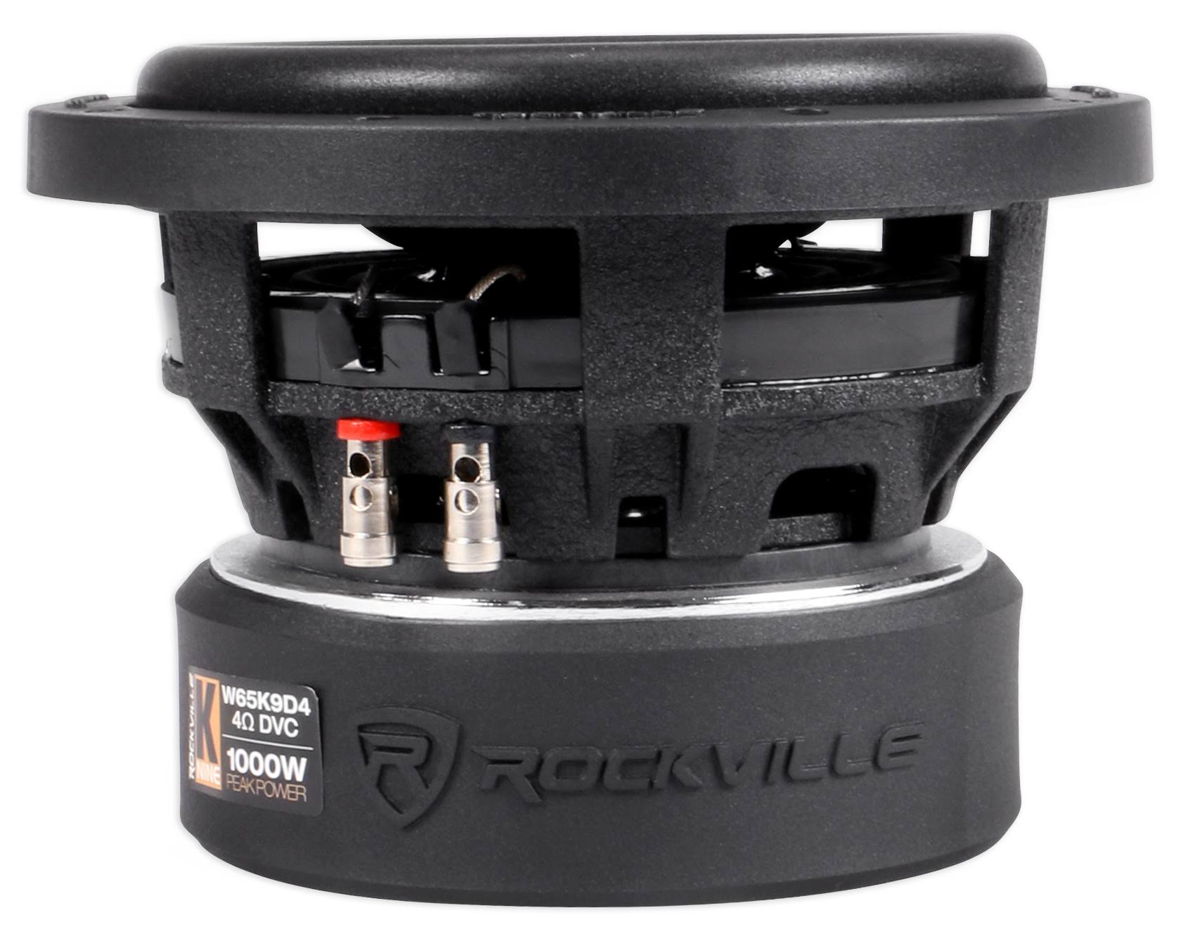 Rockville W65k9d4 6.5x22 1000W Car Audio Subwoofer Dual 4-Ohm SUB CEA Compliant