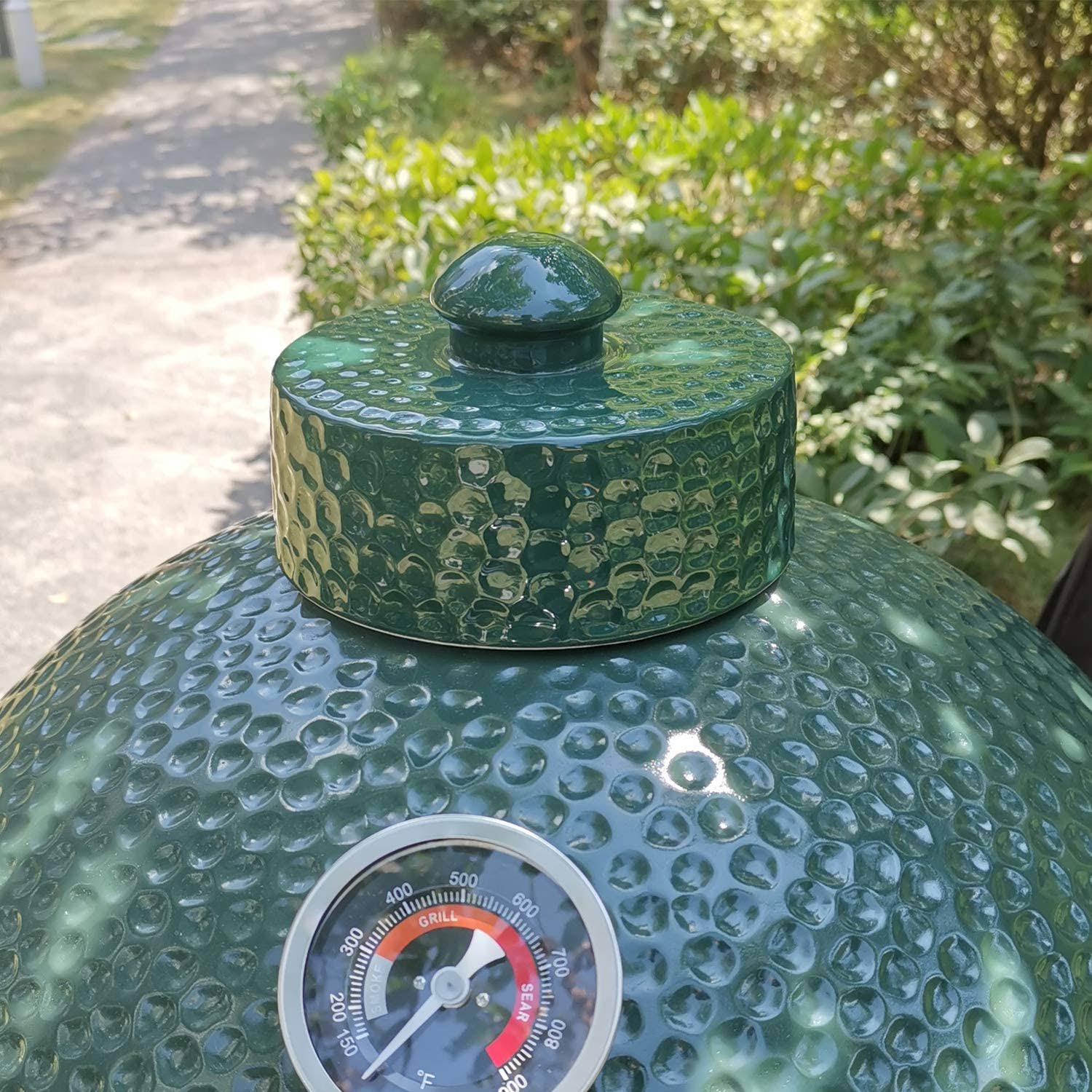 Dracarys Grill Chimney Top Vent Cap Ceramic Damper Top Big Green Egg Accessories, Big Green Egg Parts Replacement for Medium,Lar