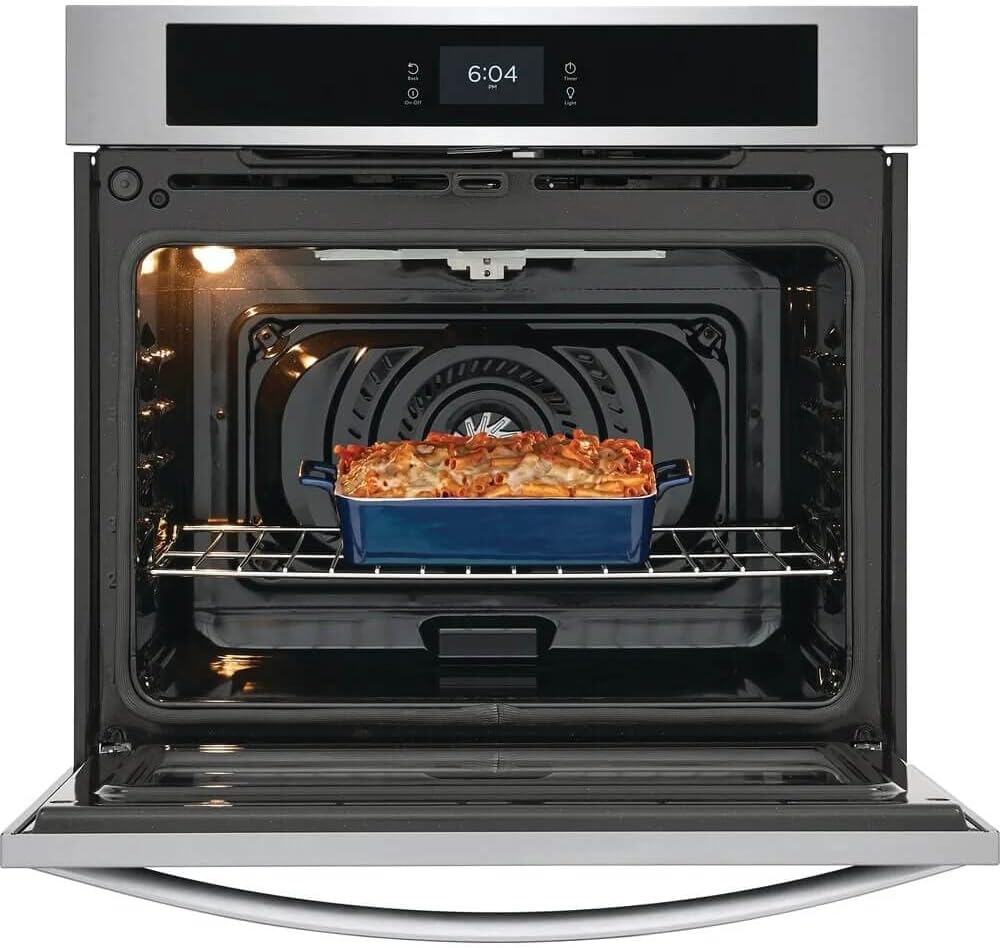 Frigidaire FCWS3027AS 30" 5.3 cu. ft. Total Capacity Electric Single Wall Oven with 2 Oven Racks, Convection, Sabbath Mode, Delay Bake, in Stainless Steel