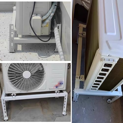 PINNKL WilkSxyc Floor Stand Bracket for Mini Split Air Conditioner Heat Pump, Heavy Duty Mini Split Ground Stand for 9,000-24,000 BTU, Outdoor AC Condenser Stand Base, Support Up to 500 lbs