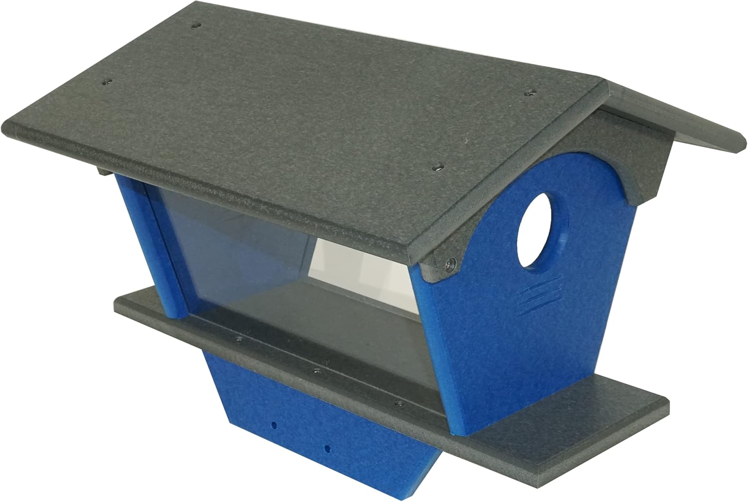 Poly Bluebird Feeder (Gray & Blue, Mounting Style - Post Mount)