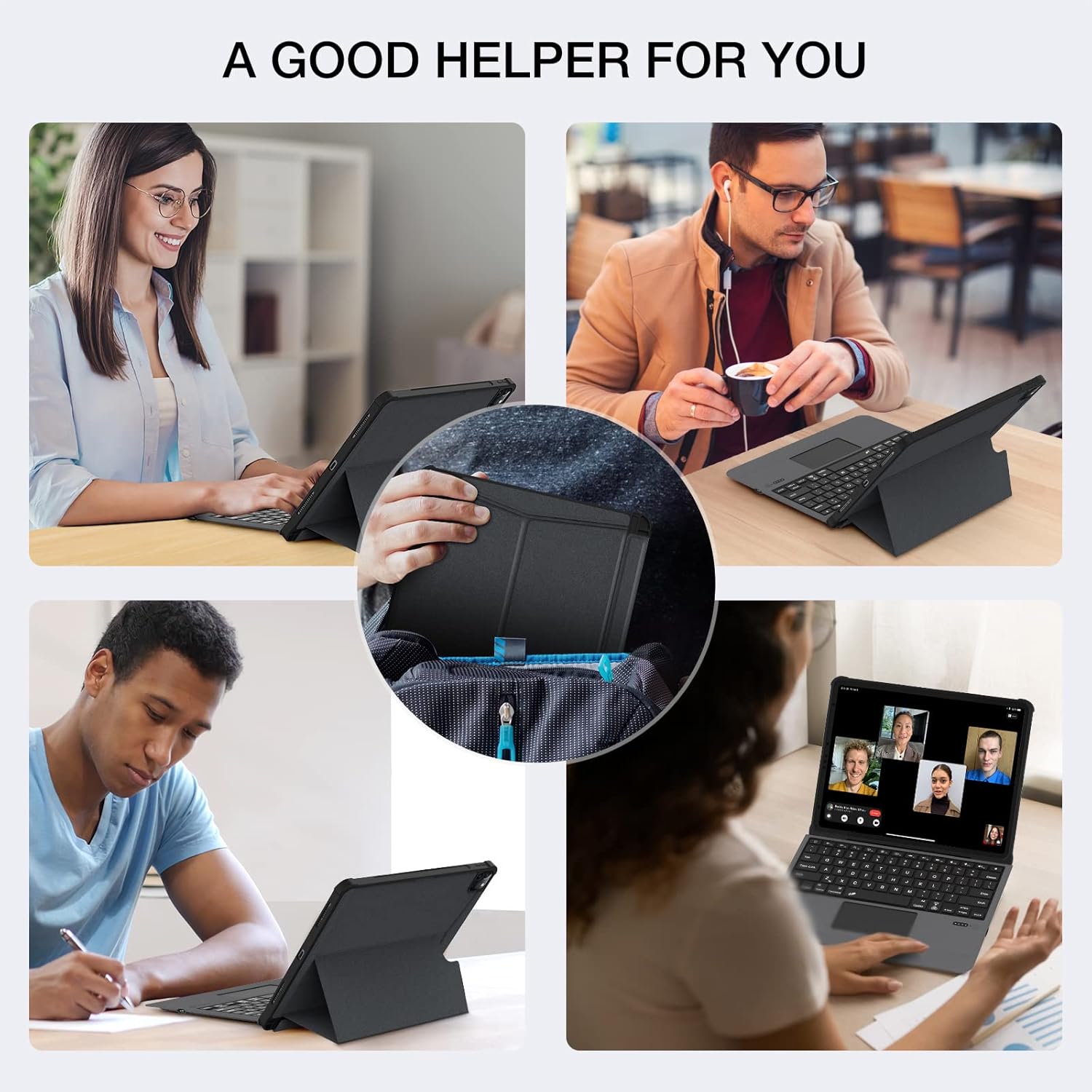 DOKYW Touch Keyboard Case with Backlit for iPad Air 4th Gen Magnetic Detachable Wireless Bluetooth Keyboard Cover Protective Folio Case for iPad Air 4 10.9 inch iPad Pro 2018/2020/2021 11 inch