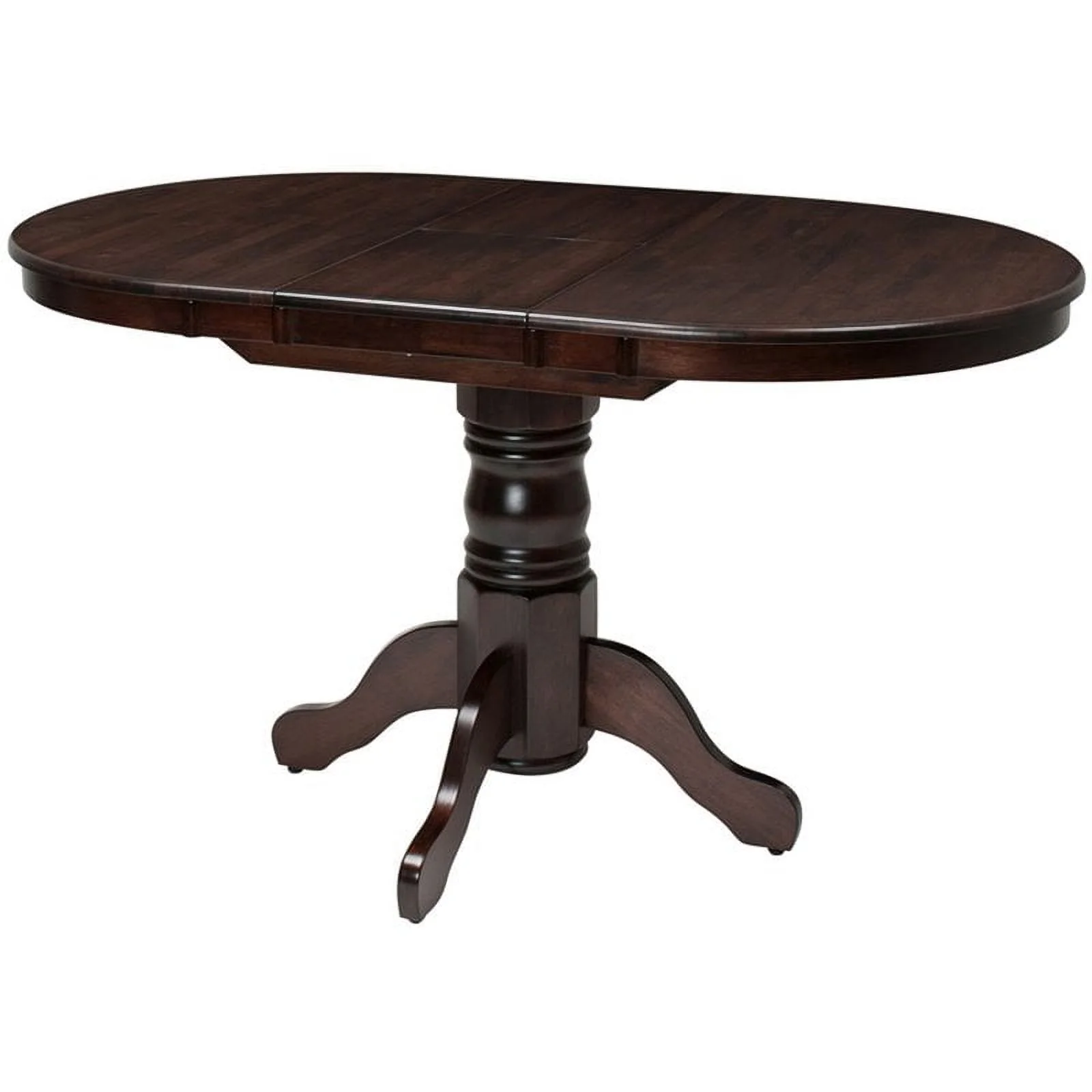 Pemberly Row Extendable Oval Contemporary Wood Dining Table in Cappuccino - Curated Treasures Market