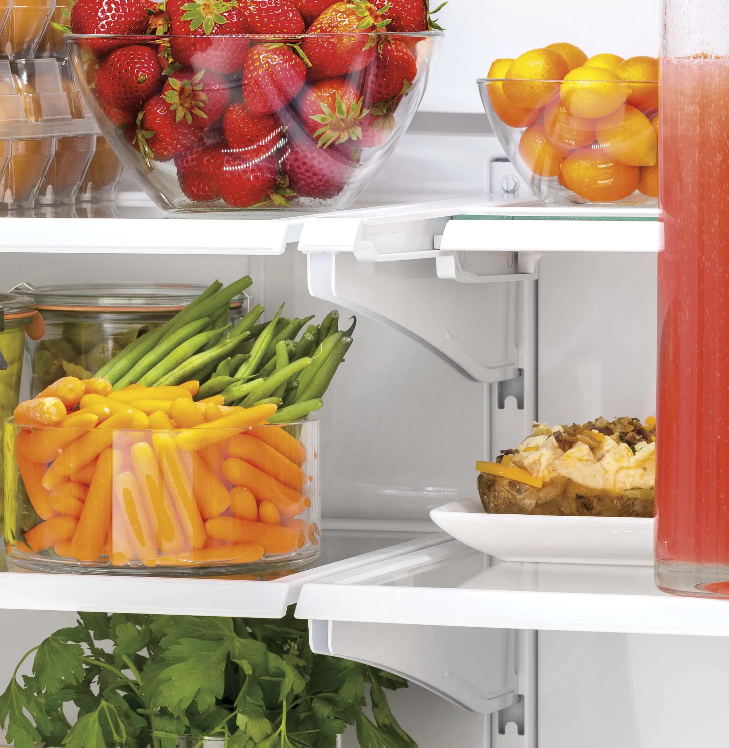 "GE Slate GYE18JMLES 33"""" Counter Depth French Door Refrigerator with 17.5 cu. ft. Capacity"