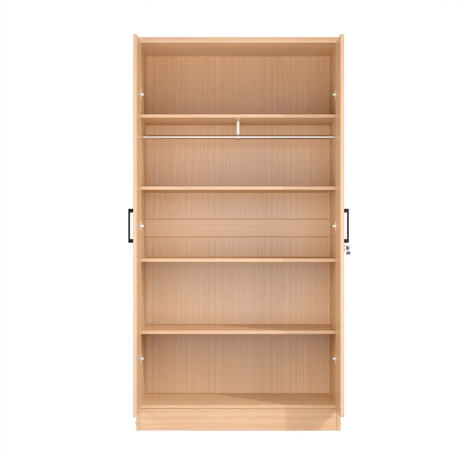 Better Home Products Harmony Two Door Armoire Wardrobe with Mirror Beech (Maple)