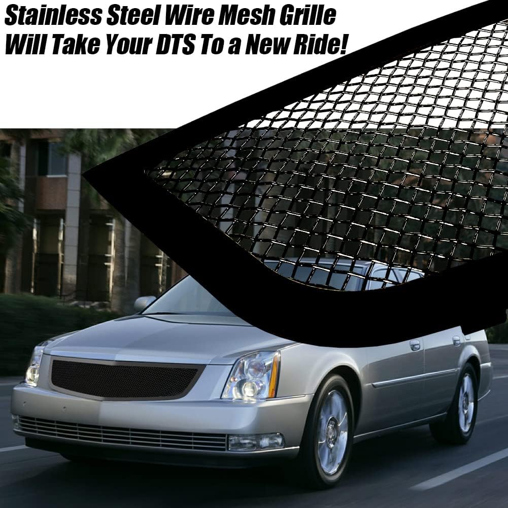 Stainless Steel Black Mesh Grille Grill Insert Fits 2006 2007 2008 2009 2010 Cadillac DTS