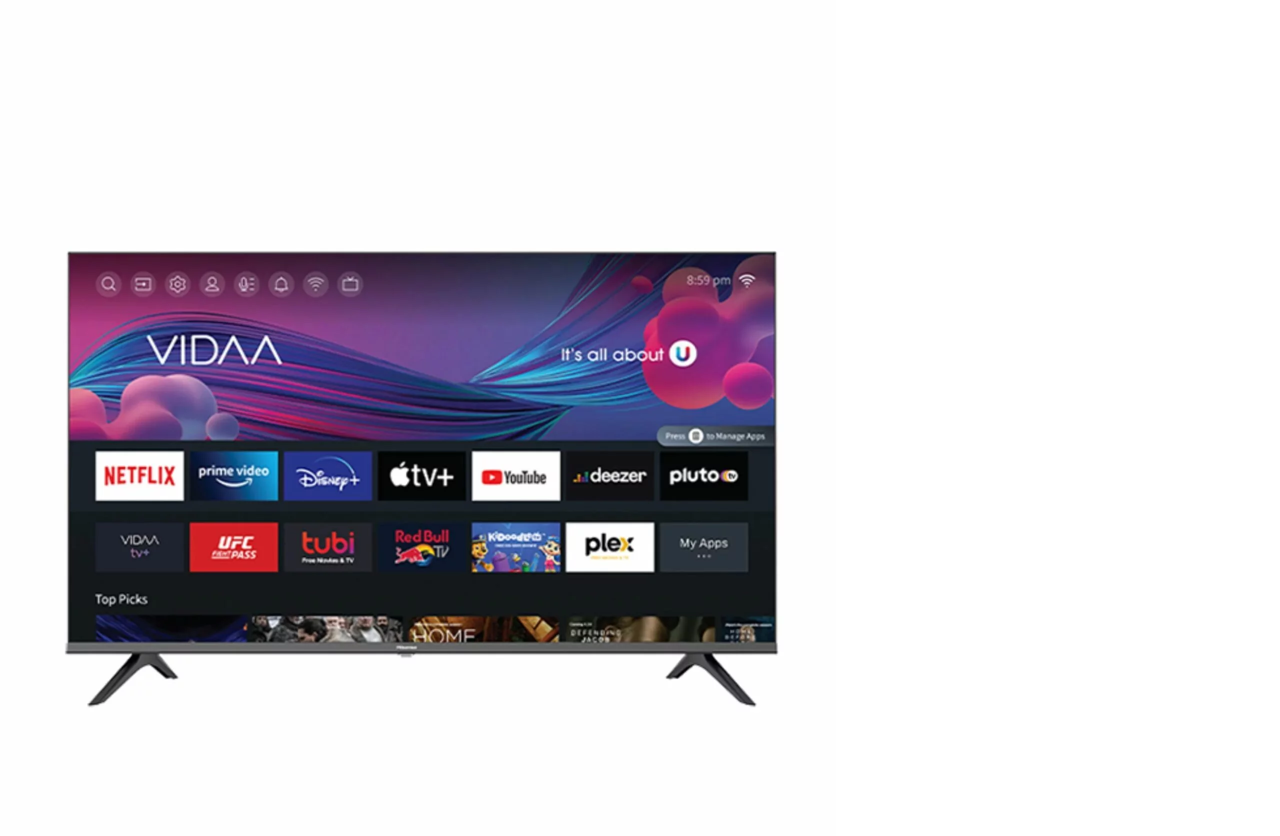 Hisense 32″ Class Led VIDAA A4 Series HD Smart TV 32A45GV