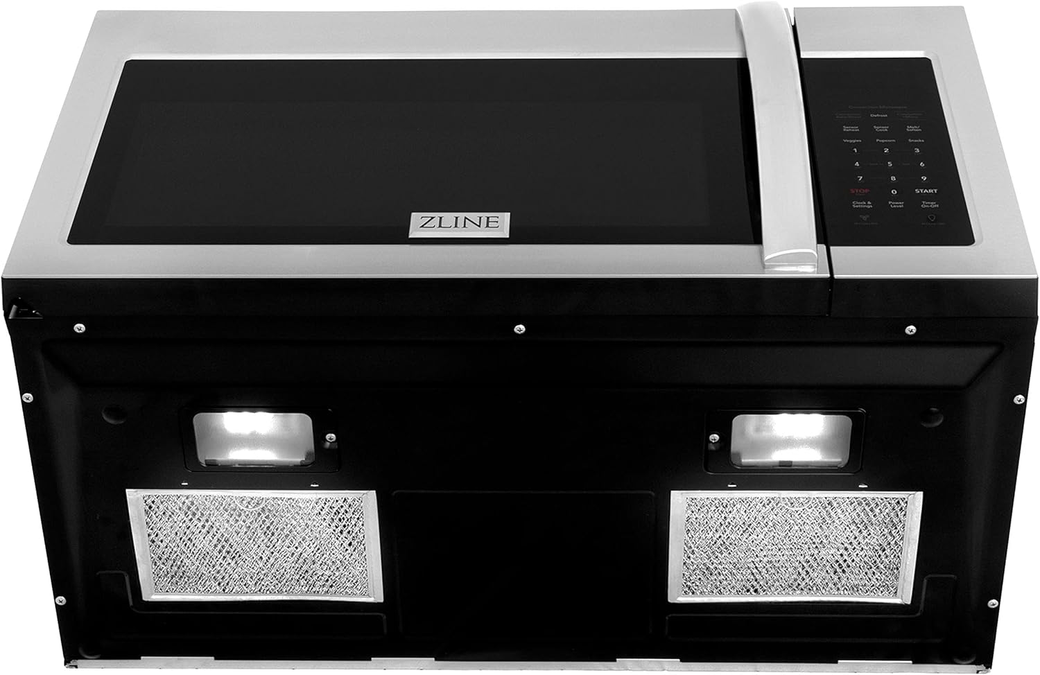 ZLINE Over the Range Convection Microwave Oven in Stainless Steel with Modern Handle and Sensor Cooking