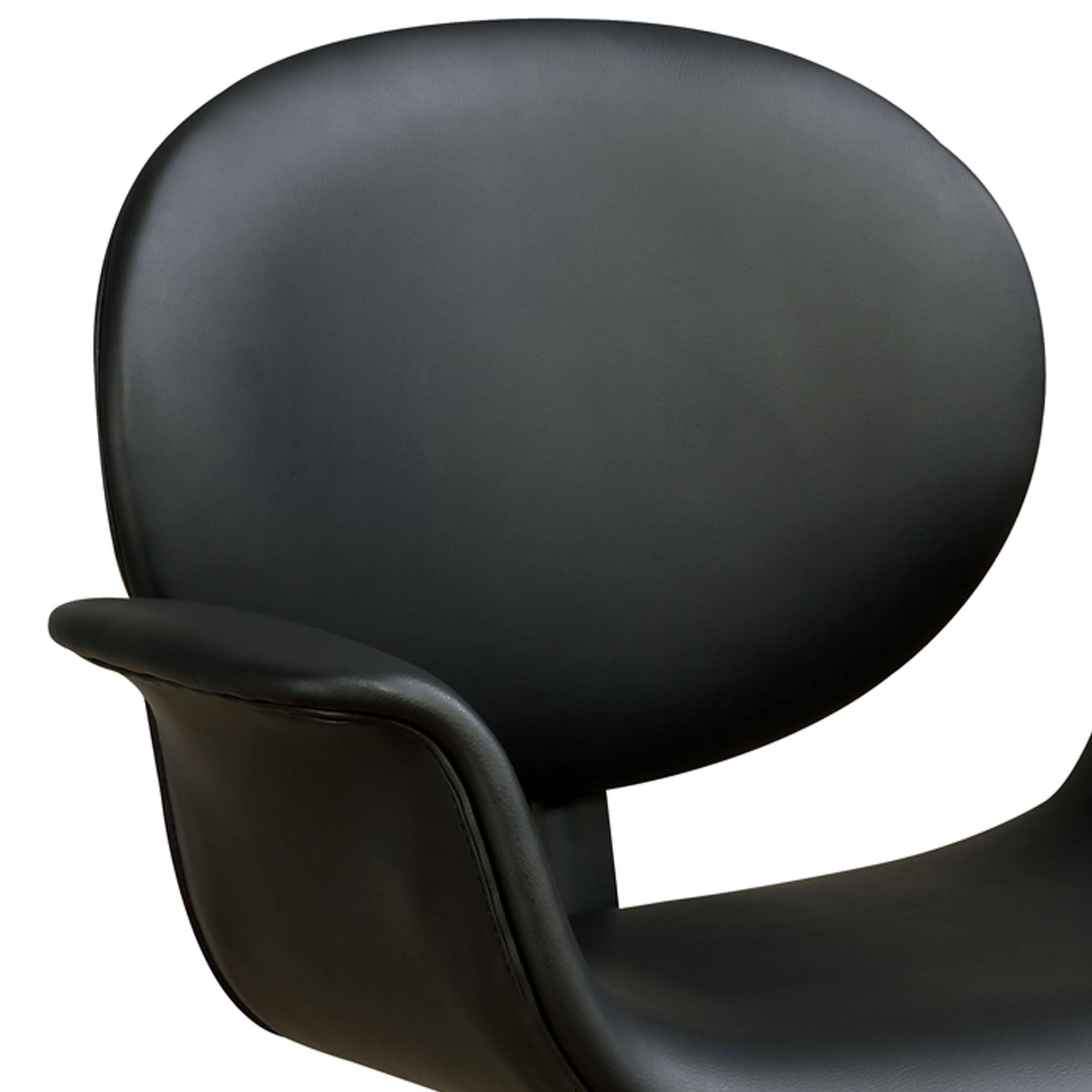 Metal u0026 Wooden Office Arm Chair Black