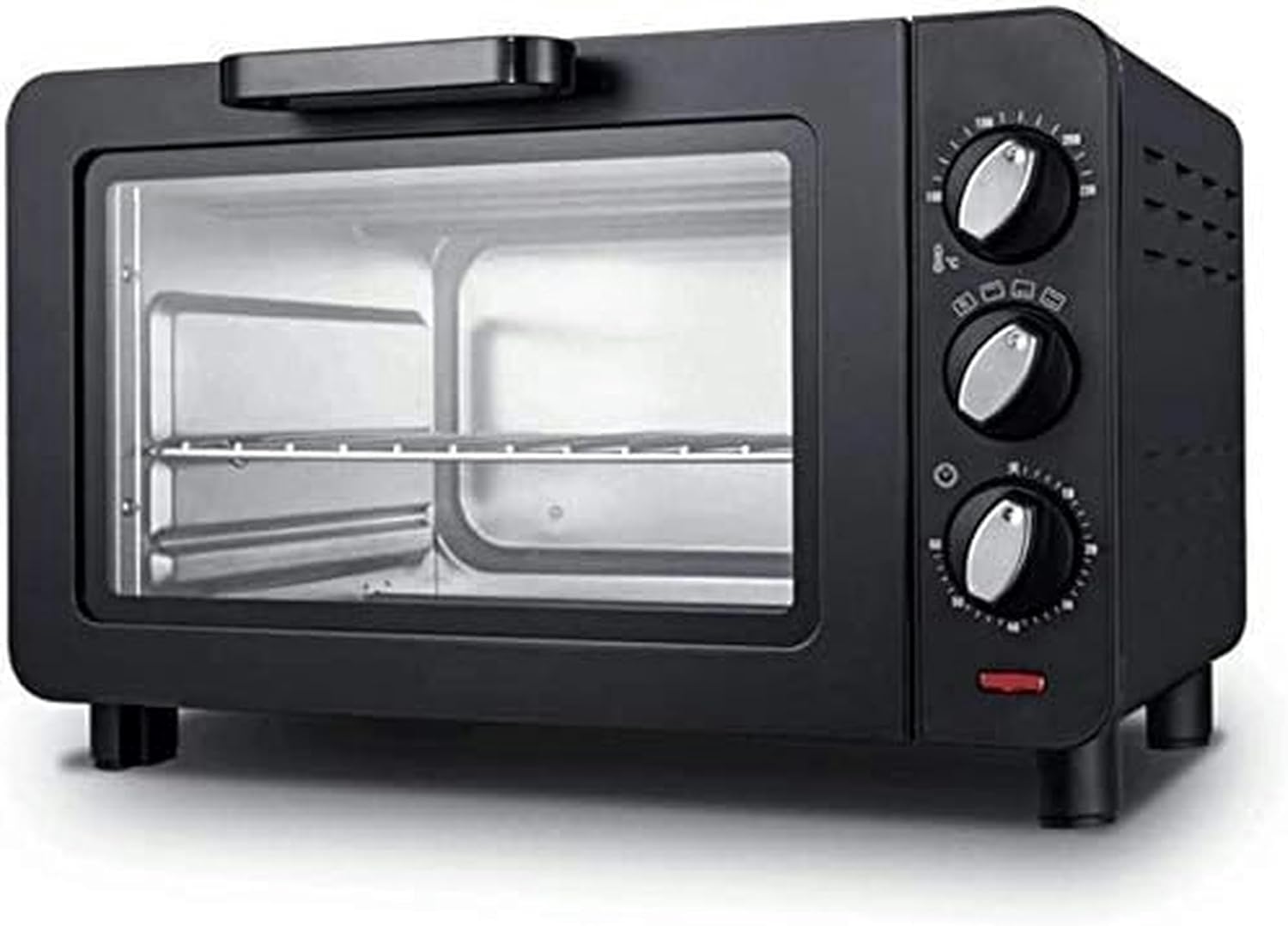 Countertop Convection Toaster Oven Roasting Oven and Removable Crumb Tray, 15L Oven Toaster Mini Ovens (Black)