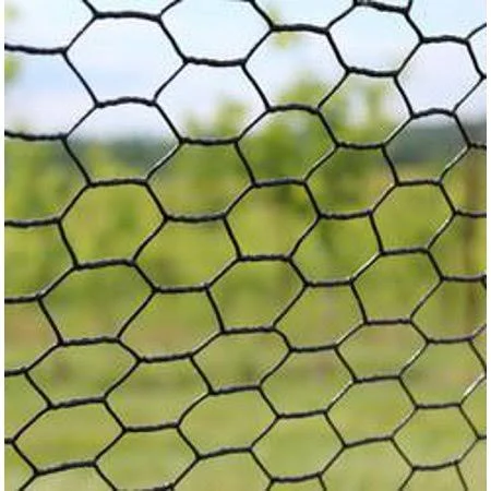 Easypetfence 2& x 150& Steel Hex Web Black PVC Coated Dog Fence