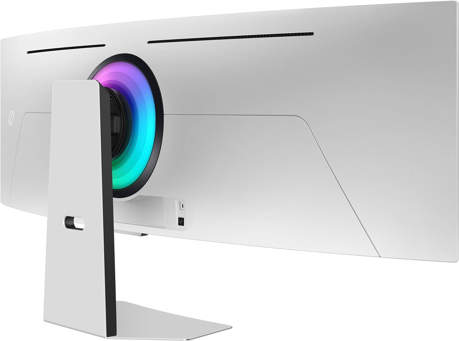 SAMSUNG Odyssey OLED G9 Curved Gaming Monitor - 49" Dual QHD (5120 x 1440) OLED - 240Hz Refresh Rate - 32: 9-0.03ms GTG - HDR10+ - 1,000,000:1 - AMD FreeSync Premium Pro - Flicker Free - Silver
