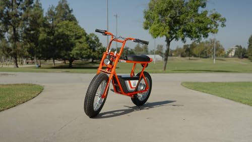 Razor Rambler 16 – 36V Electric Minibike with Retro Style, Up to 15.5 MPH, Up to 11.5 Miles Range & Retrospec Dakota Bicycle/Skateboard Helmet for Adults - Commuter, Bike, Skate, Scooter