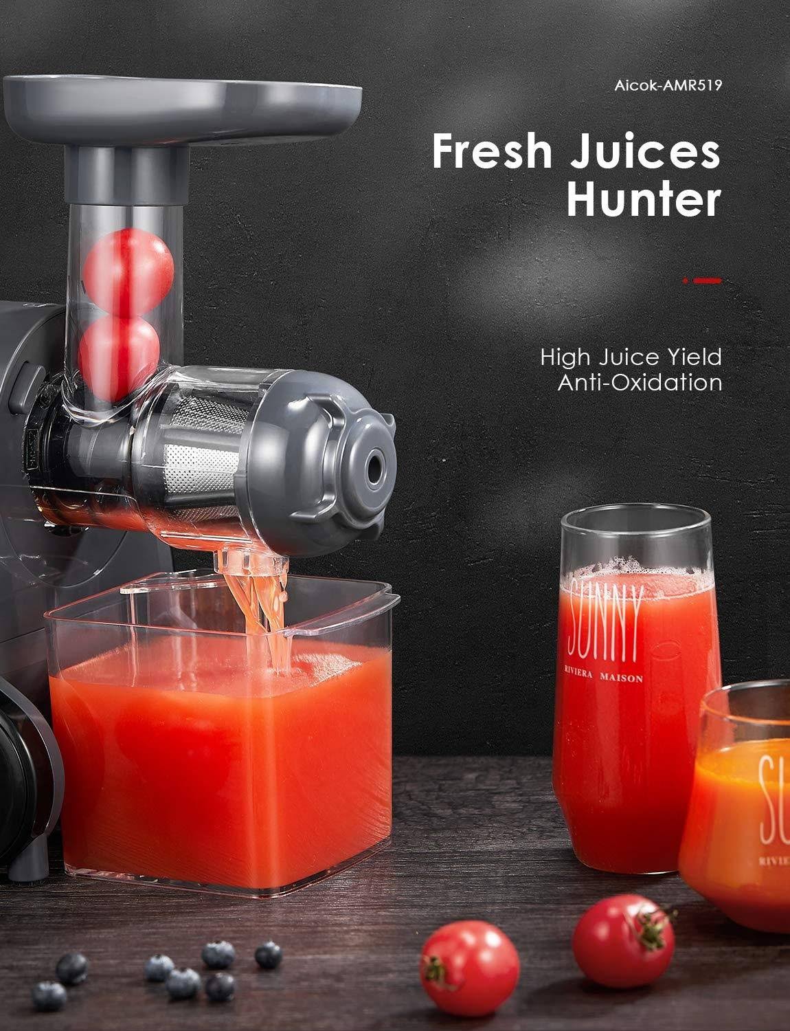 Aicok Slow Masticating Juicer with Quiet Motor