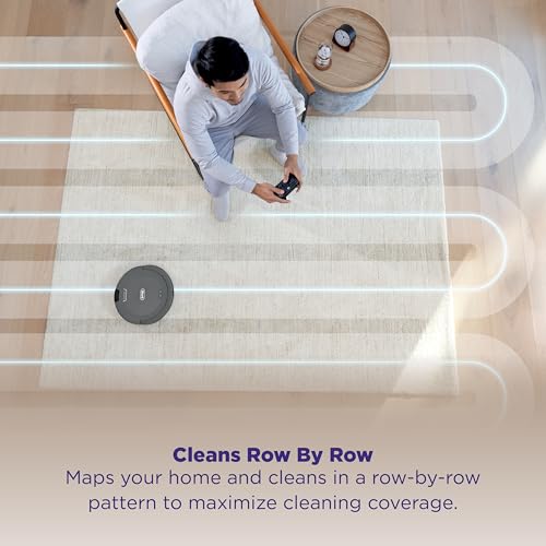 Shark Navigator Robot Vacuum and Self-Empty Base with Bagless 60-Day Capacity Self-Empty Base, SmartPath Navigation, Powerful Pet Hair Pickup, Anti-Hair Wrap, For Carpets & Hard Floors, Grey, RV2120AE