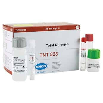 Hach TNT828 TNTplus Spectrophotometer Chemistry, Ultra High Range Total Nitrogen, 20 to 100 mg/L; 25/pk