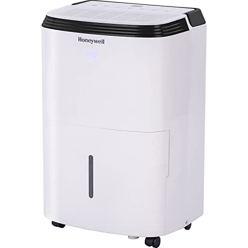 Honeywell 50 Pint Energy Star Dehumidifier with Pump for Basements & Large Rooms Up To 4000 Sq. Ft. with Mirage Display, Washable Filter to Remove Odor and Filter Change Alert