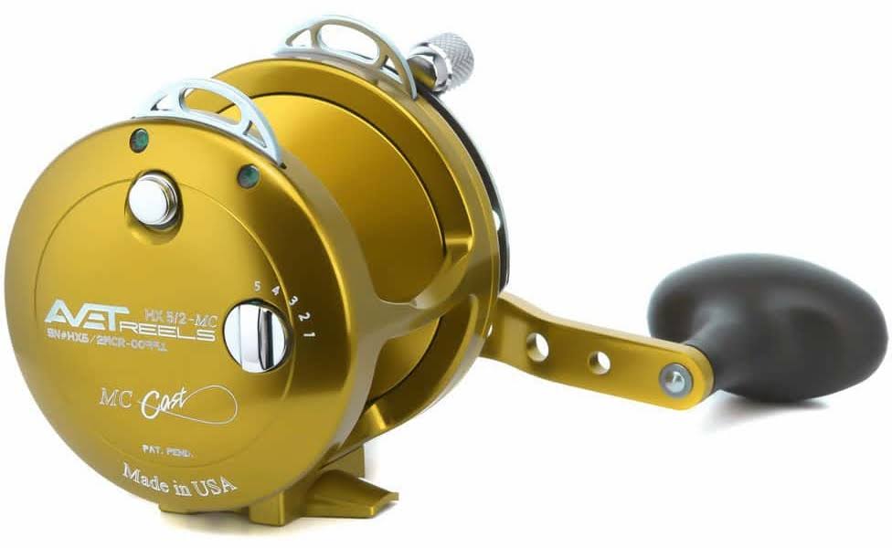 Avet HX 5/2 MC Two-Speed Lever Drag Casting Reels Gold