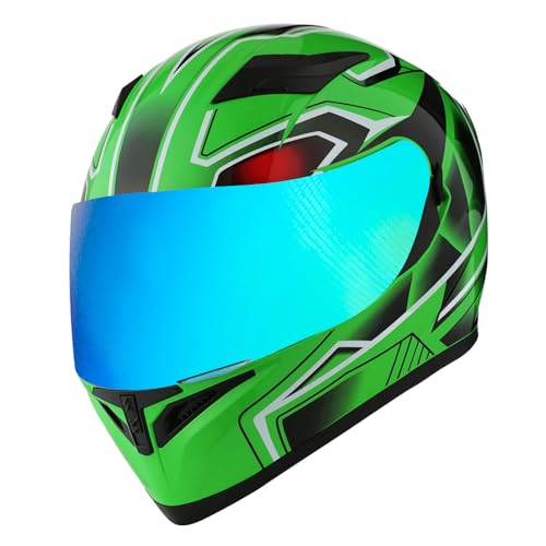 1Storm Motorcycle Full Face Dual Visor Helmet Bundle with Spoiler and Motorcycle Bluetooth Headset: HJK316 Matt Black