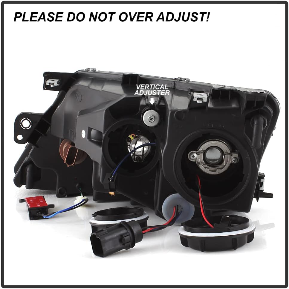 ACANII - For Black 2010-2012 Ford Fusion LED [SEQUENTIAL Signal] DRL Projector Headlights Headlamps Left + Right