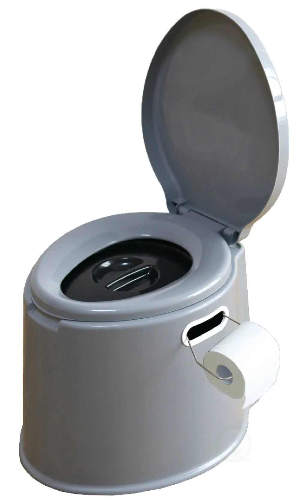 Playberg Portable Travel Toilet for Camping and Hiking, Silver